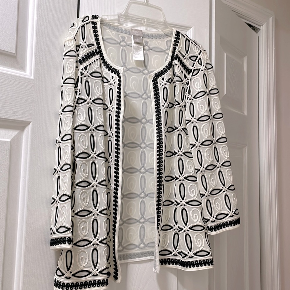 Dressy jacket white and black